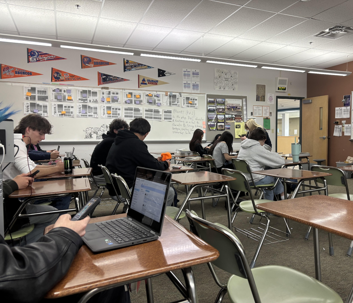 Students sitting in a classroom